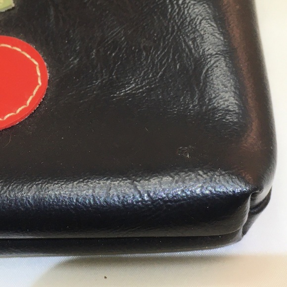 Queen Bee Creations Black Vinyl Clutch with Cherry Design - Picture 5 of 5